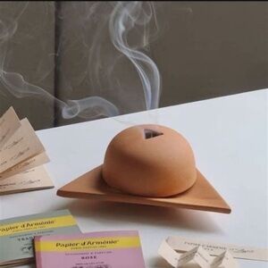 🍂 PAPIER D'ARMENIE Terracotta Burner with Incense